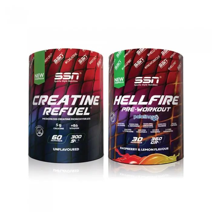 Performans Kombinasyonu 2 (SSN Creatine 300gr + SSN Hellfire Preworkout